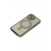 Newface iPhone 15 Kılıf Joke Simli Magneticsafe Kılıf - Gri