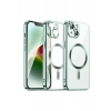 Newface iPhone 15 Kılıf Kross Magneticsafe Kapak - Açık Yeşil