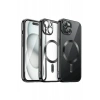 Newface iPhone 15 Kılıf Kross Magneticsafe Kapak - Siyah