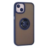 Newface iPhone 15 Kılıf Montreal Yüzüklü Silikon Kapak - Lacivert