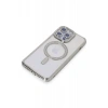 Newface iPhone 15 Pro Kılıf Joke Simli Magneticsafe Kılıf - Gümüş