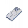 Newface iPhone 15 Pro Kılıf Joke Simli Magneticsafe Kılıf - Mavi