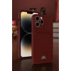 Newface iPhone 15 Pro Kılıf Kelvin Kartvizitli Silikon - Bordo