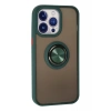 Newface iPhone 15 Pro Kılıf Montreal Yüzüklü Silikon Kapak - Yeşil