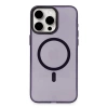Newface iPhone 15 Pro Max Kılıf Anka PC Magneticsafe Sert Metal Kapak - Mor