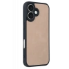 Newface iPhone 16 Kılıf Aras Deri Kapak - Pudra
