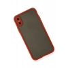 Newface iPhone X Kılıf Montreal Silikon Kapak - Kırmızı