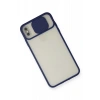 Newface iPhone X Kılıf Palm Buzlu Kamera Sürgülü Silikon - Lacivert