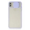 Newface iPhone X Kılıf Palm Buzlu Kamera Sürgülü Silikon - Lila