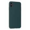 Newface iPhone XS Max Kılıf Nano içi Kadife Silikon - Koyu Yeşil
