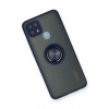 Newface Oppo A15 Kılıf Montreal Yüzüklü Silikon Kapak - Lacivert