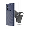 Newface Oppo A3 Kılıf Auto Focus Karbon Kapak - Lacivert
