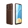 Newface Oppo A54 4G Kılıf Auto Focus Karbon Kapak - Kahverengi
