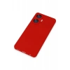 Newface Realme C55 Kılıf Nano içi Kadife Silikon - Kırmızı
