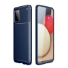 Newface Samsung Galaxy A02S Kılıf Auto Focus Karbon Kapak - Lacivert