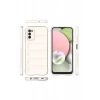 Newface Samsung Galaxy A03S Kılıf Optimum Silikon - Krem