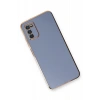 Newface Samsung Galaxy A03S Kılıf Volet Silikon - Mavi