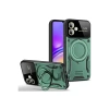 Newface Samsung Galaxy A06 Kılıf Joy Lens Standlı Kapak - Koyu Yeşil