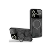 Newface Samsung Galaxy A06 Kılıf Joy Lens Standlı Kapak - Siyah