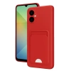 Newface Samsung Galaxy A06 Kılıf Kelvin Kartvizitli Silikon - Kırmızı