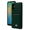 Newface Samsung Galaxy A06 Kılıf Kelvin Kartvizitli Silikon - Koyu Yeşil