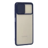 Newface Samsung Galaxy A22 Kılıf Palm Buzlu Kamera Sürgülü Silikon - Lacivert