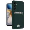 Newface Samsung Galaxy A26 Kılıf Kelvin Kartvizitli Silikon - Koyu Yeşil