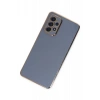 Newface Samsung Galaxy A52 Kılıf Volet Silikon - Mavi