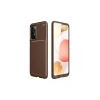 Newface Samsung Galaxy A72 Kılıf Auto Focus Karbon Kapak - Kahverengi
