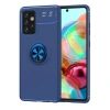 Newface Samsung Galaxy A72 Kılıf Range Yüzüklü Silikon - Mavi