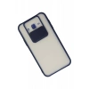 Newface Samsung Galaxy J7 Kılıf Palm Buzlu Kamera Sürgülü Silikon - Lacivert