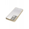 Newface Samsung Galaxy S21 Ultra Kılıf Razer Lensli Silikon - Gold