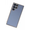 Newface Samsung Galaxy S22 Ultra Kılıf Volet Silikon - Mavi
