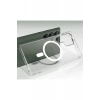 Newface Samsung Galaxy S23 Ultra Kılıf Magneticsafe Şeffaf Silikon - Şeffaf