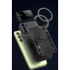 Newface Samsung Galaxy S24 FE Kılıf Joy Lens Standlı Kapak - Mor
