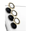 Newface Samsung Galaxy S24 Fe Raze Metal Kamera Lens - Sarı