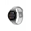 Newface Watch 20mm Spor Delikli Kordon - Gri-beyaz