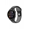 Newface Watch 20mm Spor Delikli Kordon - Siyah-gri