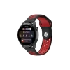 Newface Watch 20mm Spor Delikli Kordon - Siyah-kırmızı