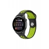 Newface Watch 20mm Spor Delikli Kordon - Siyah-yeşil