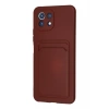 Newface Xiaomi Mi 11 Kılıf Kelvin Kartvizitli Silikon - Bordo
