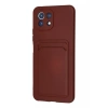 Newface Xiaomi Mİ 11 Lite Kılıf Kelvin Kartvizitli Silikon - Bordo