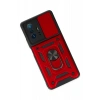 Newface Xiaomi Mi 11T Pro Kılıf Pars Lens Yüzüklü Silikon - Kırmızı