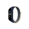 Newface Xiaomi Mi Band 4 Hasırlı Cırtcırtlı Kordon - Sarı-Lacivert