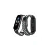 Newface Xiaomi Mi Band 4 Spor Delikli Kordon - Siyah-Beyaz