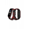 Newface Xiaomi Mi Band 4 Spor Delikli Kordon - Siyah-Kırmızı