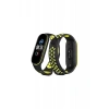 Newface Xiaomi Mi Band 4 Spor Delikli Kordon - Siyah-Yeşil