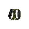 Newface Xiaomi Mi Band 4 Spor Delikli Kordon - Siyah-Yeşil