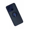 Newface Xiaomi Redmi 10C Kılıf Montreal Yüzüklü Silikon Kapak - Lacivert