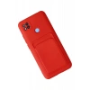 Newface Xiaomi Redmi 9C Kılıf Kelvin Kartvizitli Silikon - Kırmızı